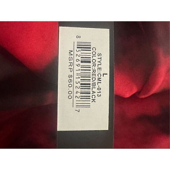 Catherine Malandrino Women’s size Large Padded Top And Leggings, Red and Black - Picture 8 of 10